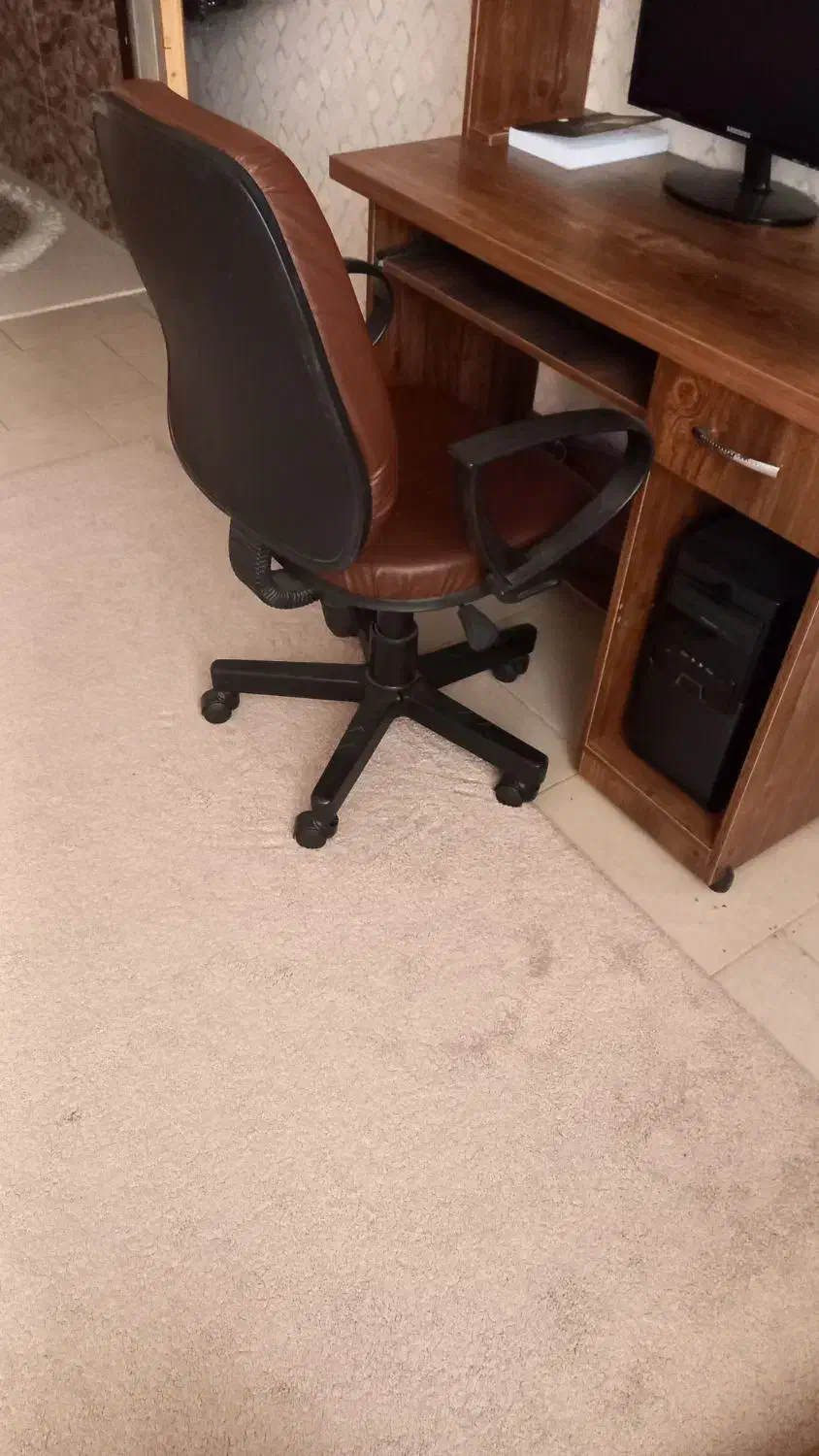 میز تحریر با کتابخانه و صندلی چرخدار|میز تحریر و کامپیوتر|گلستان (تهران), |دیوار