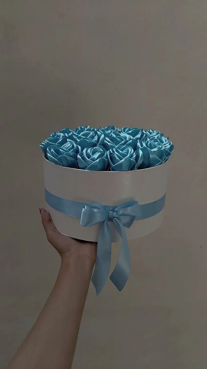 باکس گل ربانی آبی|گل مصنوعی|تربتحیدریه, حسنی بالا|دیوار