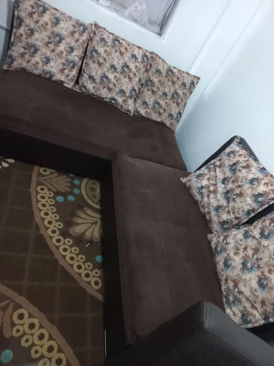 مبل چرم و پارچه در حد نو|مبلمان خانگی و میز عسلی|گرگان, |دیوار