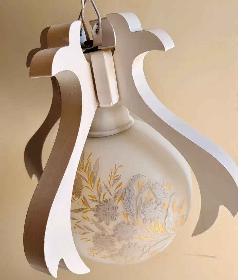 لوستر تک شاخه چوبی|لوستر و چراغ آویز|جم, |دیوار