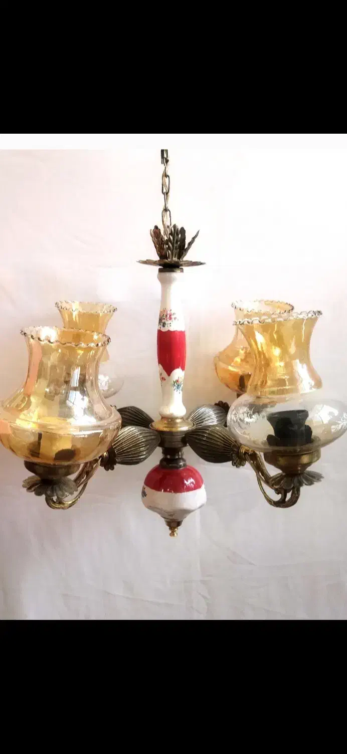 لوستر ۴ شاخه (دو عدد)|لوستر و چراغ آویز|اهواز, زیتون کارمندی|دیوار