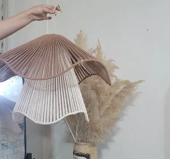 لوستر و اباژور مکرومه و بوهو|لوستر و چراغ آویز|مشهد, شریف|دیوار