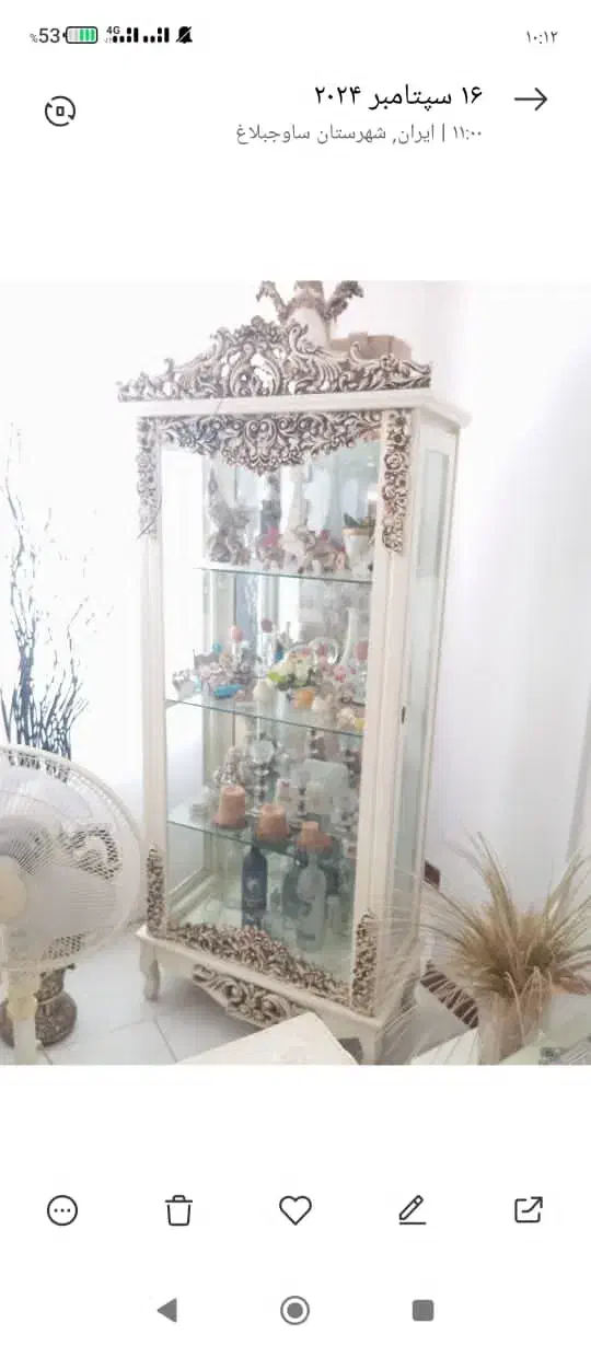 بوفه سفید|بوفه، ویترین، کنسول|چهارباغ, |دیوار