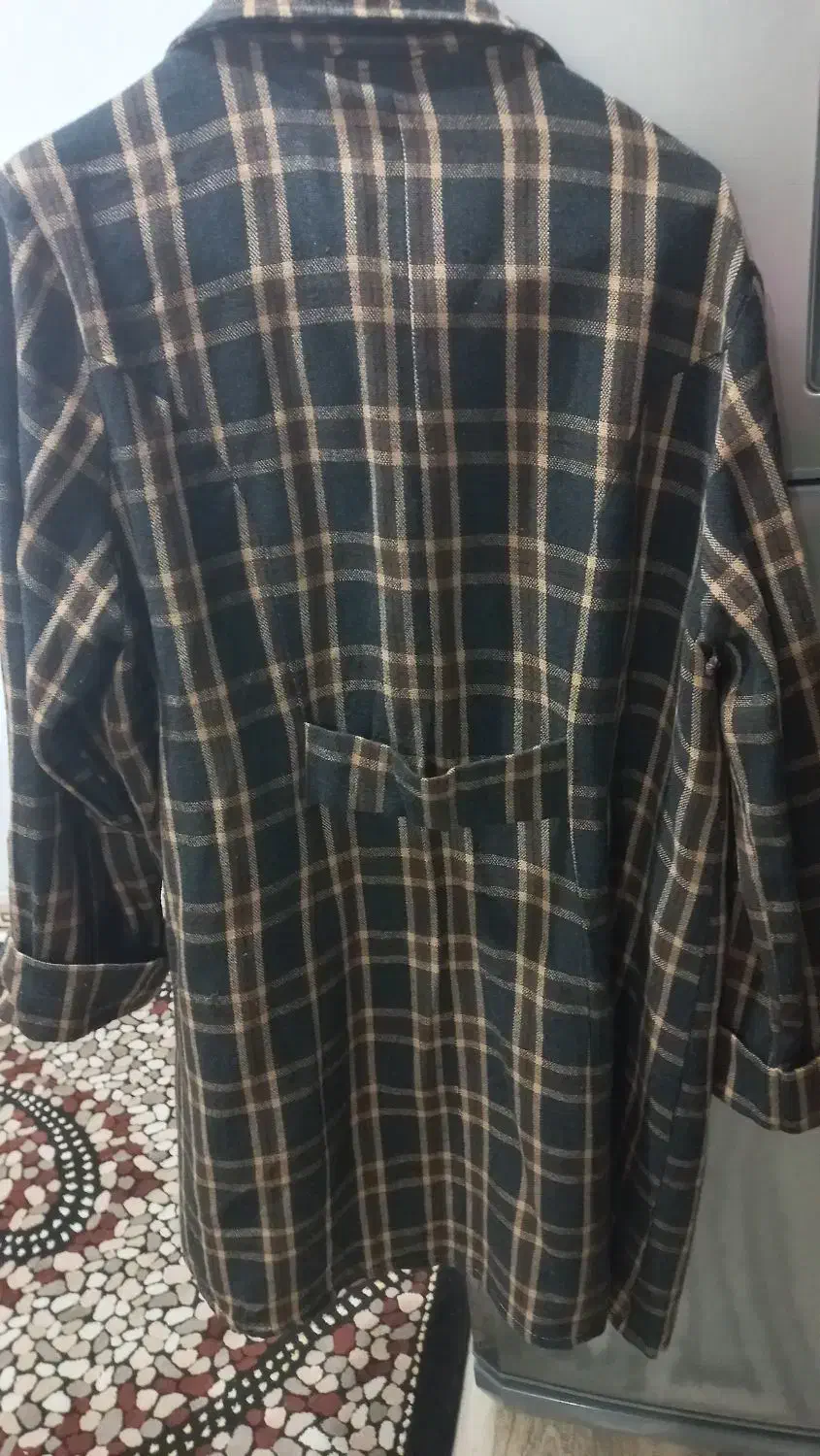 مانتو چهارخونه پشمی سایز ۵۴|لباس|رشت, جماران|دیوار