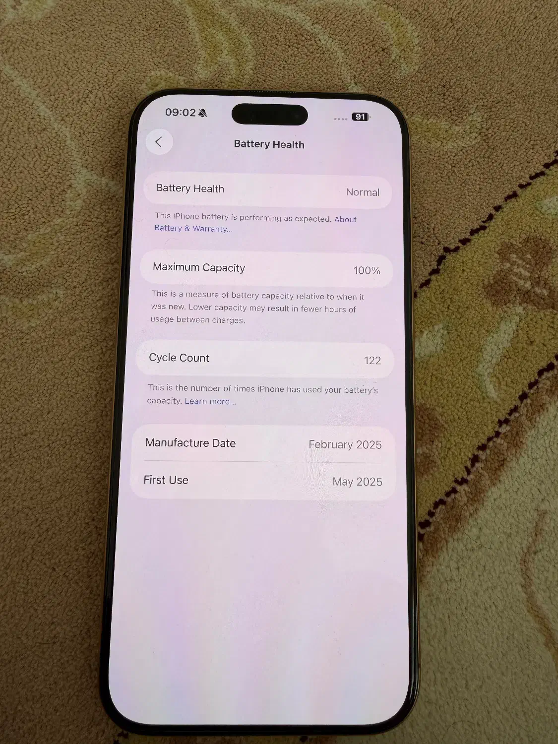 ایفون ۱۶ پرومکس ۲۵۶ گیگ در حد صفر با ریجستر|موبایل|سنندج, |دیوار