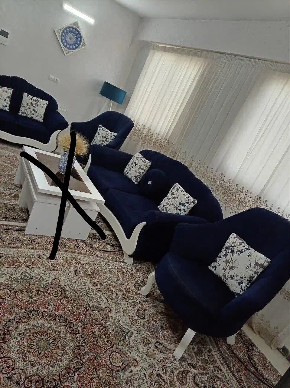 مبلمان ۷ نفره|مبلمان خانگی و میز عسلی|فولادشهر, مسکن مهر فولادشهر|دیوار