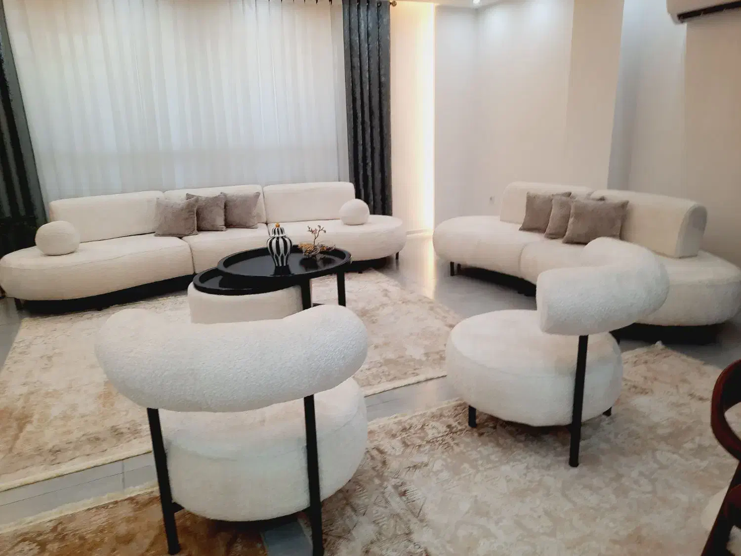 دو عدد شال پرده|پرده، رانر، رومیزی|دزفول, |دیوار