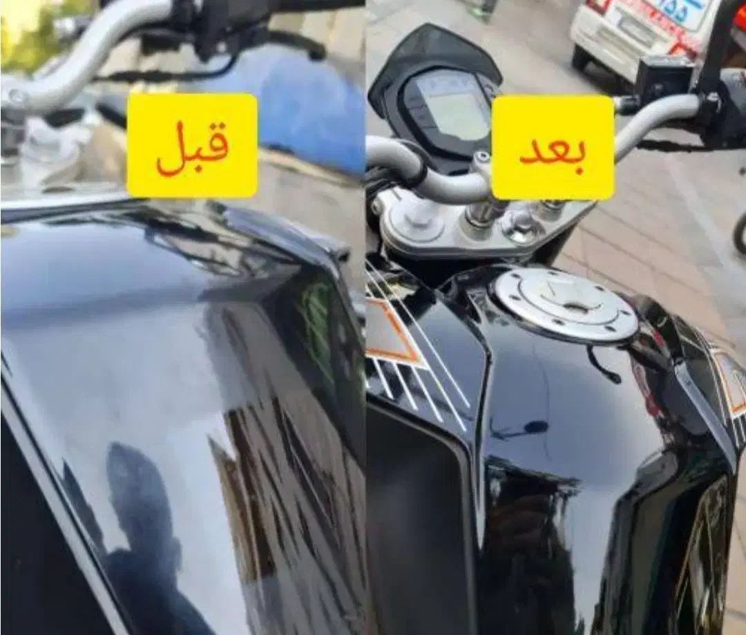 پولیش سرامیک متور سیکلت|خدمات موتور و ماشین|خورموج, |دیوار