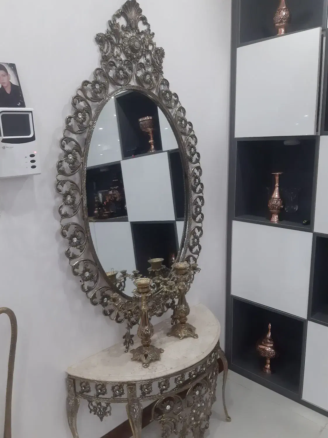 اینه شمعدان برنز|صنایع دستی و سایر لوازم تزئینی|شریفآباد, |دیوار