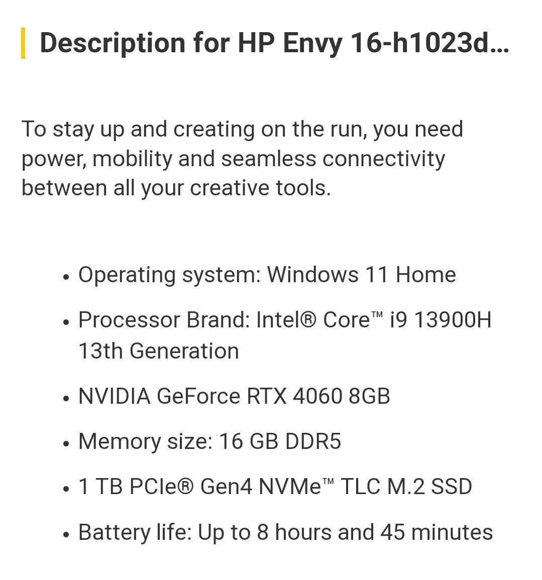HP Envy 16-h1023dx لپتاپ|رایانه همراه|تبریز, |دیوار