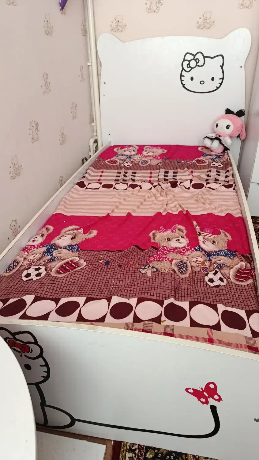 تخت تک نفره کودک کشو دار|تخت و سرویس خواب|اهر, |دیوار