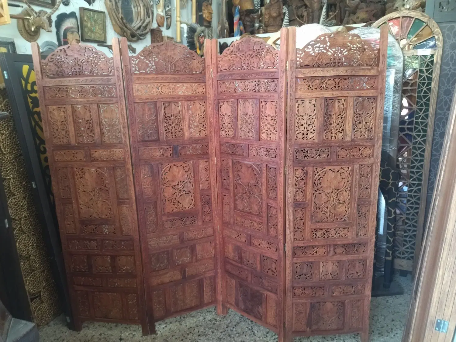 پاراوان چوبی انتیک هندی.پارتیشن عتیقه انگوری|صنایع دستی و سایر لوازم تزئینی|تهران, نیاوران|دیوار