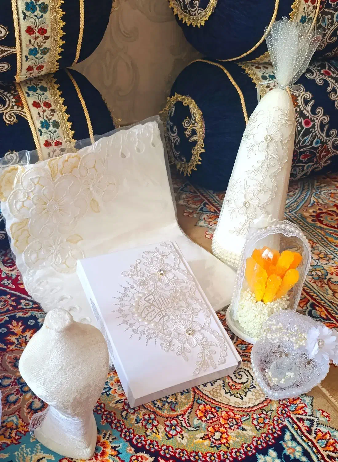 ست بله برون عروس 10تیکه|صنایع دستی و سایر لوازم تزئینی|سپیدان, |دیوار