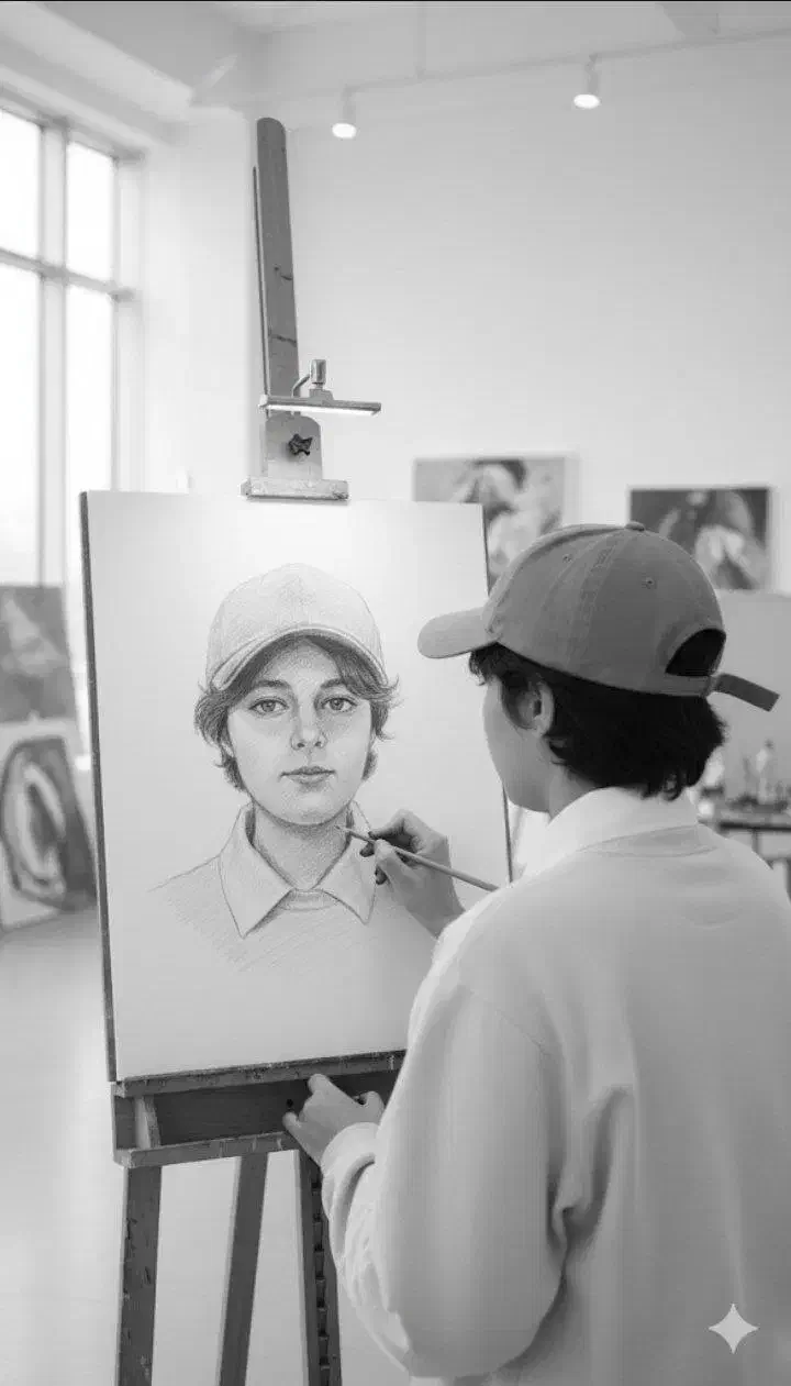 سفارش نقاشی چهره سیاه قلم|تابلو، نقاشی، عکس|مشهد, مصلی (کارمندان اول)|دیوار