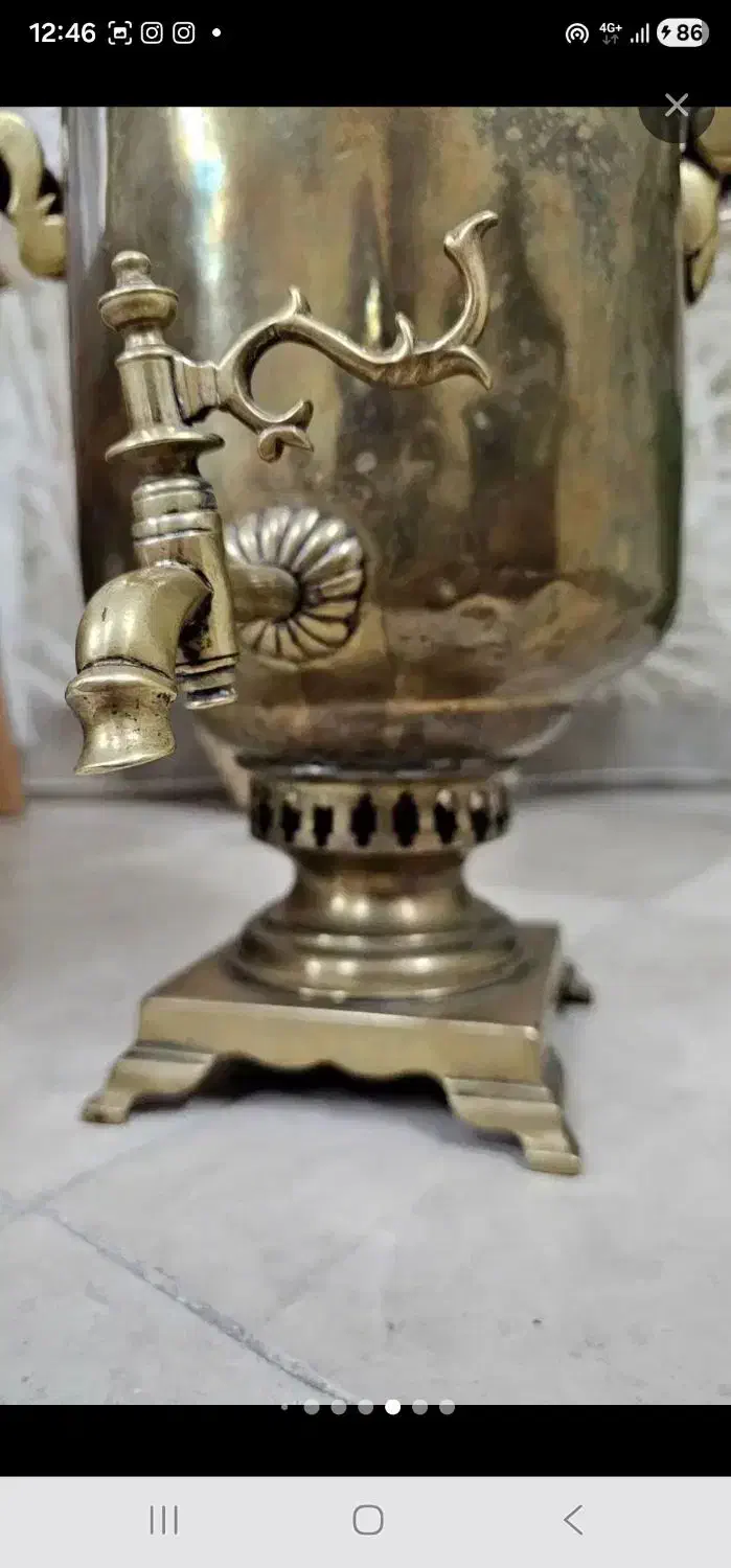 سماور ذغالی برنجی قدیمی|کلکسیون اشیاء عتیقه|تهران, آهنگ|دیوار