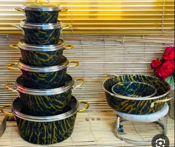 سرویس قابلمه ۱۴پارچه سنگی2600ت|ظروف پخت‌وپز|اردبیل, |دیوار