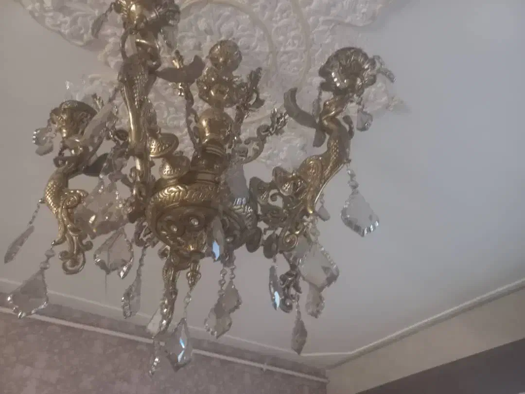 لوستر برنز سیاه قلم|لوستر و چراغ آویز|کرمانشاه, |دیوار