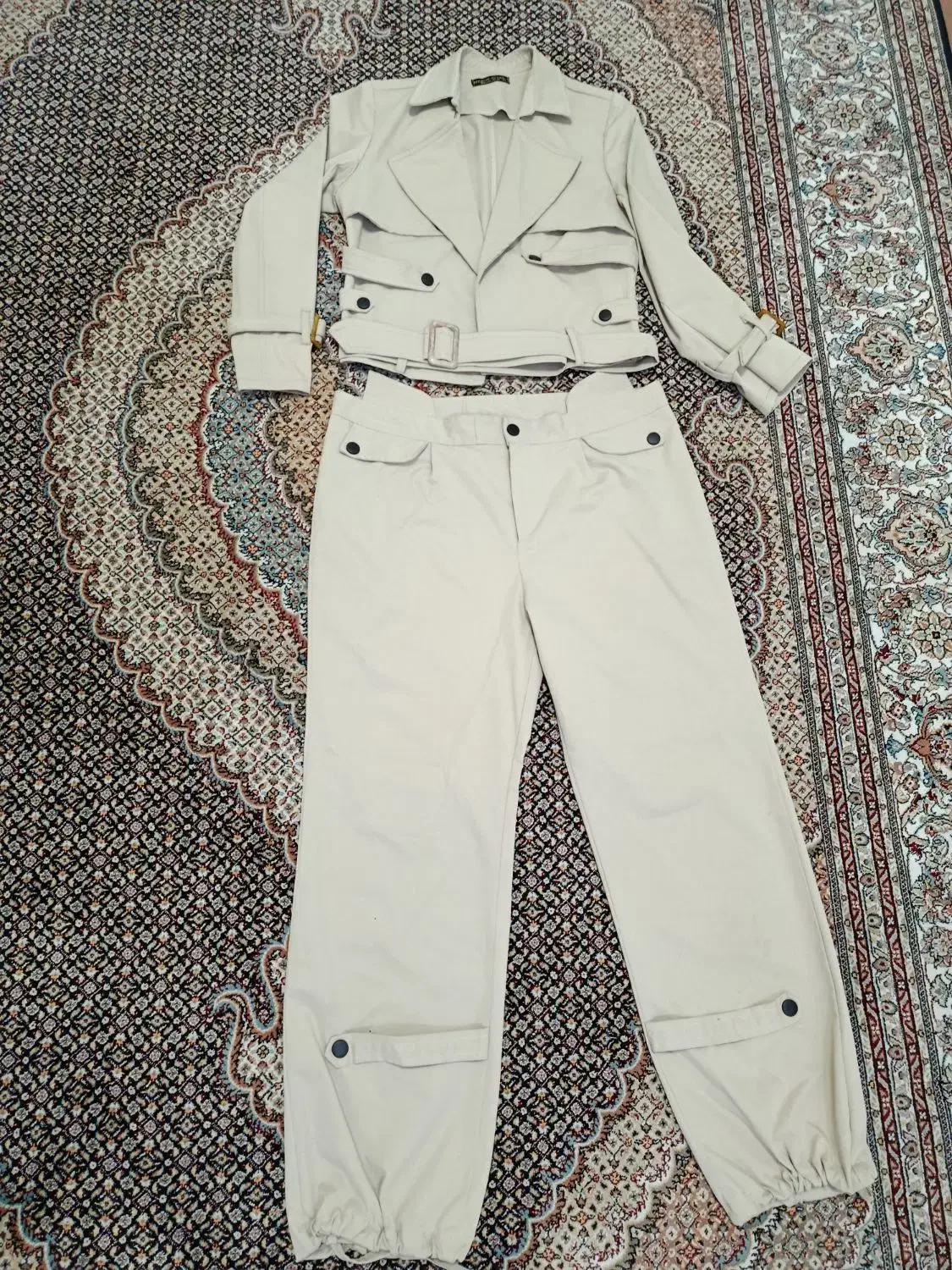 کت و شلوار کتان پاییزی سایز ۴۴،۴۶ کاملا سالم و نو|لباس|ارومیه, |دیوار