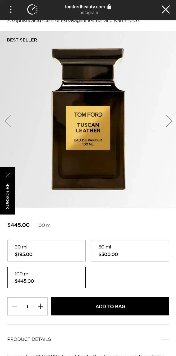 عطر اصل ۱۰۰ میل تام فورد|آرایشی، بهداشتی، درمانی|خرمآباد, |دیوار