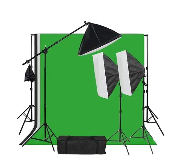 کیت کامل پرده سبز کروماکی 3 لامپ - (وارداتی)|دوربین عکاسی و فیلم‌برداری|تهران, امجدیه (خاقانی)|دیوار