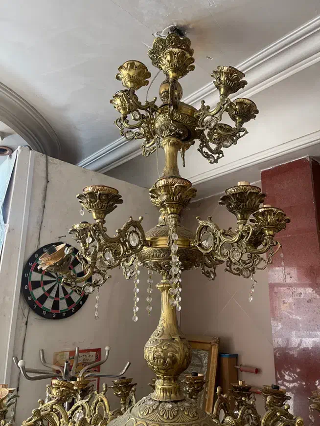 لوستر برنج الیاژ قدیم عتیقه|لوستر و چراغ آویز|تهران, وردآورد|دیوار