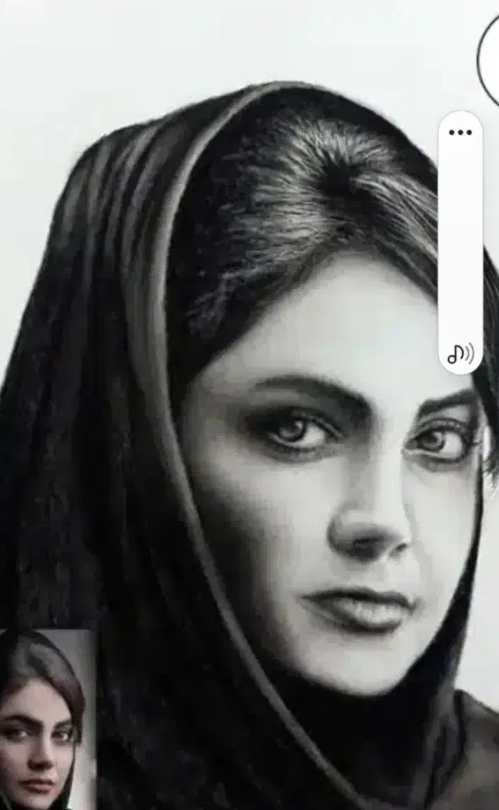 طراحی چهره سیاه قلم|تابلو، نقاشی، عکس|بروجرد, |دیوار