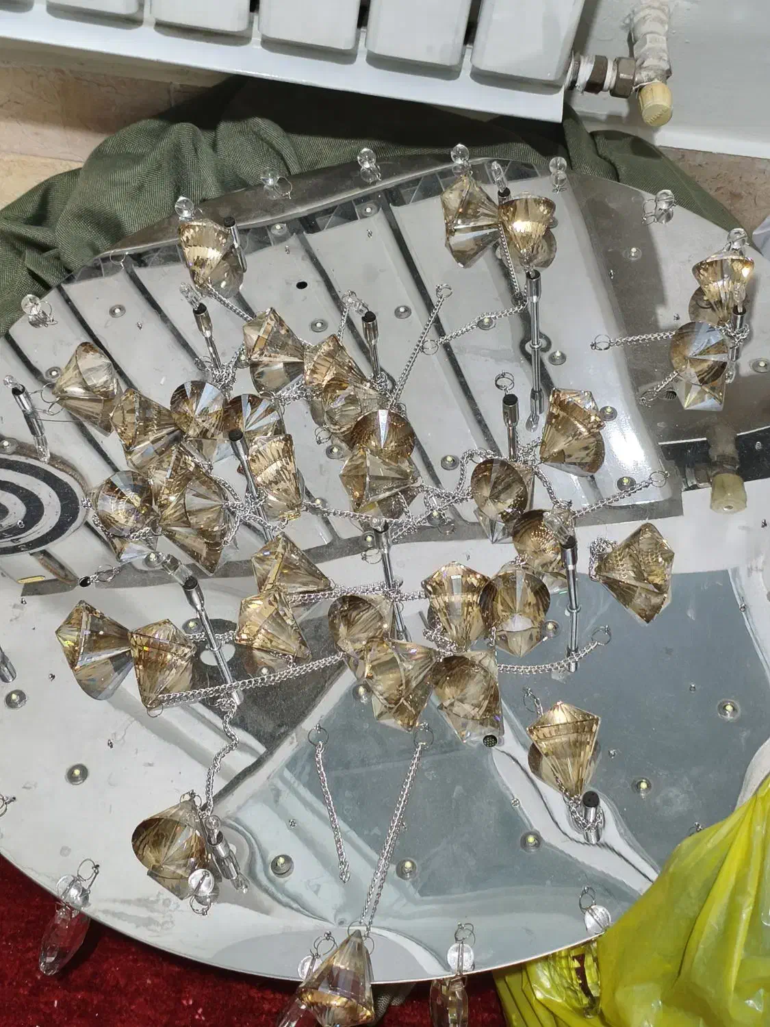 لوستر سقفی کریستالی|لوستر و چراغ آویز|تهران, اختیاریه|دیوار