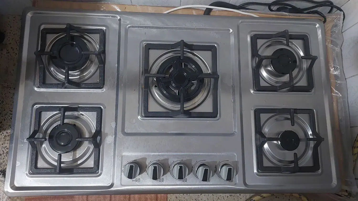 گاز صفحه ای تمام استیل5شعله|اجاق گاز و لوازم برقی پخت‌وپز|پاکدشت, پاکدشت (مامازند)|دیوار