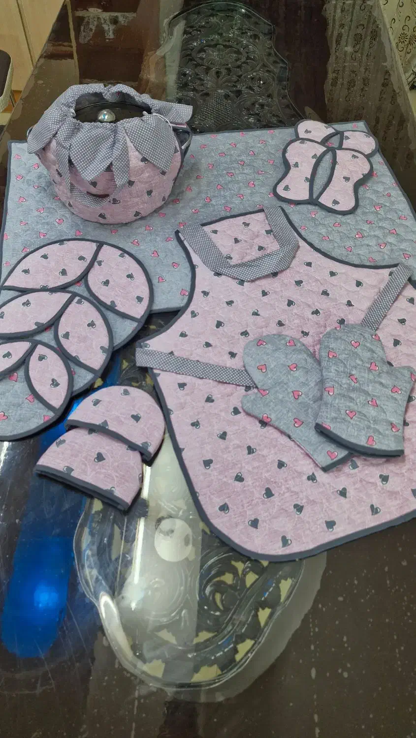 ست آشپزخانه جهیزیه عروس|سفره، حوله، دستمال آشپزخانه|اصفهان, بهارستان (مخابرات)|دیوار