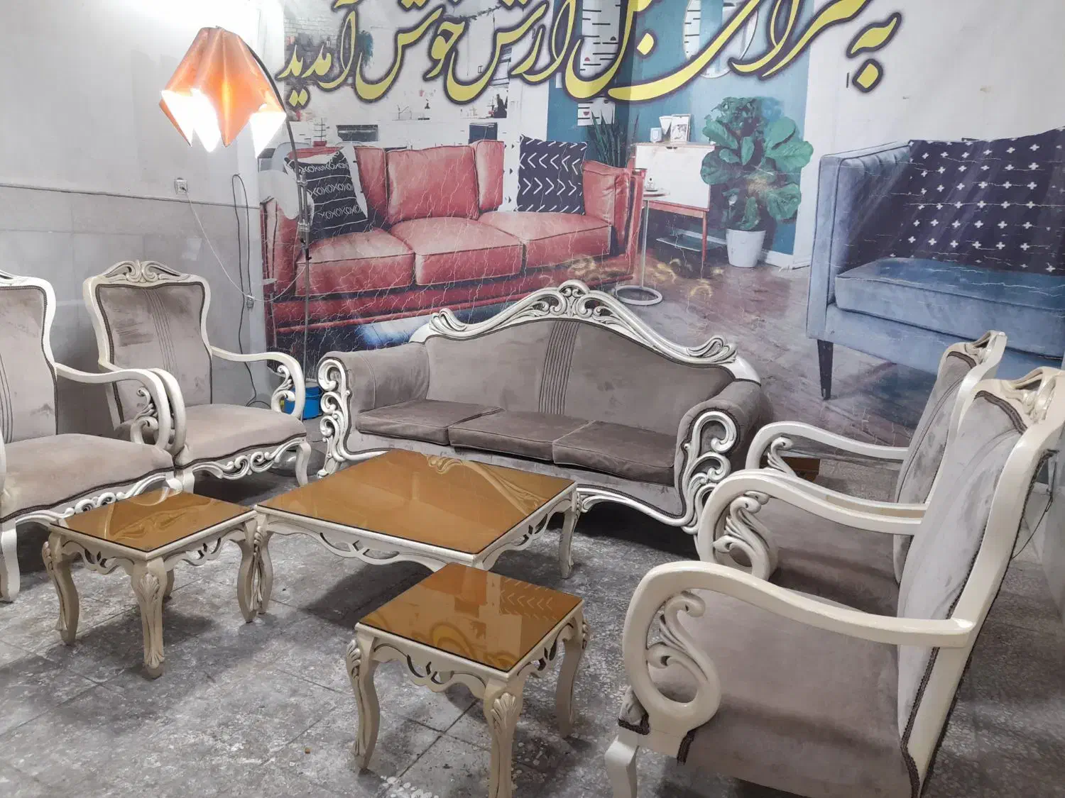 فالیمو مبل ۷نفره با میز|مبلمان خانگی و میز عسلی|قم, نیروگاه|دیوار