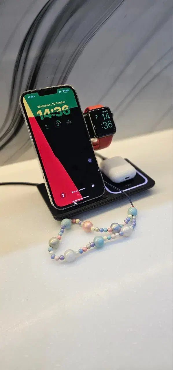 شارژر وایرلس( بی سیم) سه کاره|لوازم جانبی موبایل و تبلت|کاشان, رجایی|دیوار