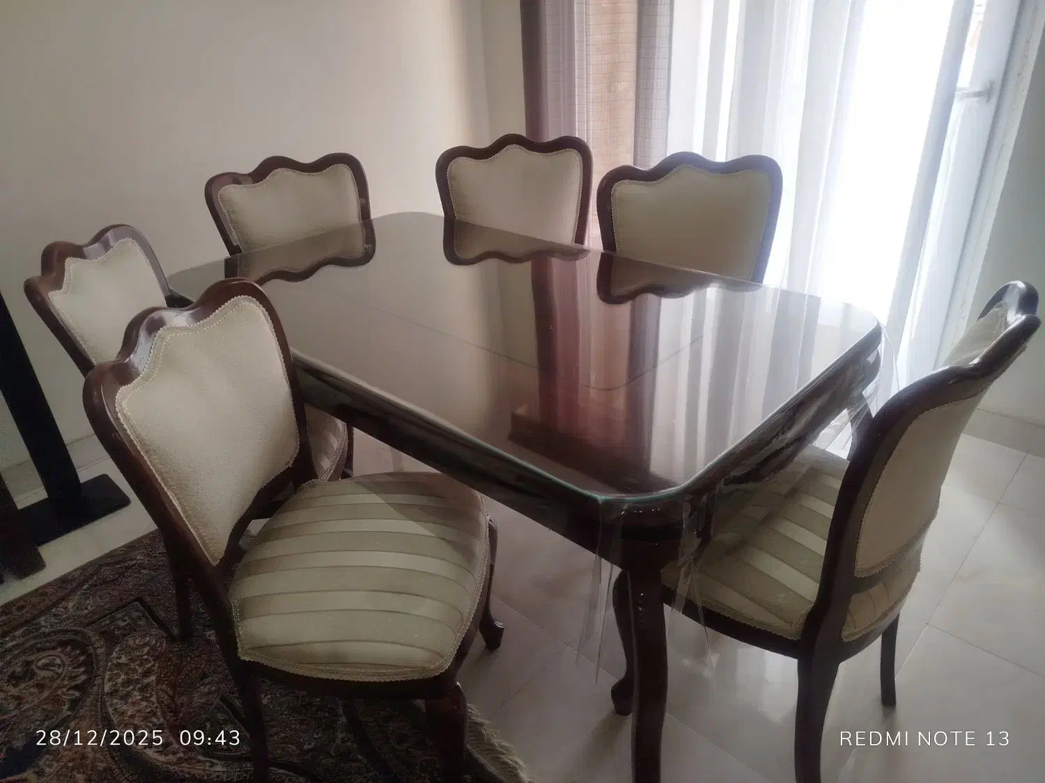 نهار خوری ۶نفره|میز و صندلی غذاخوری|نوشهر, |دیوار