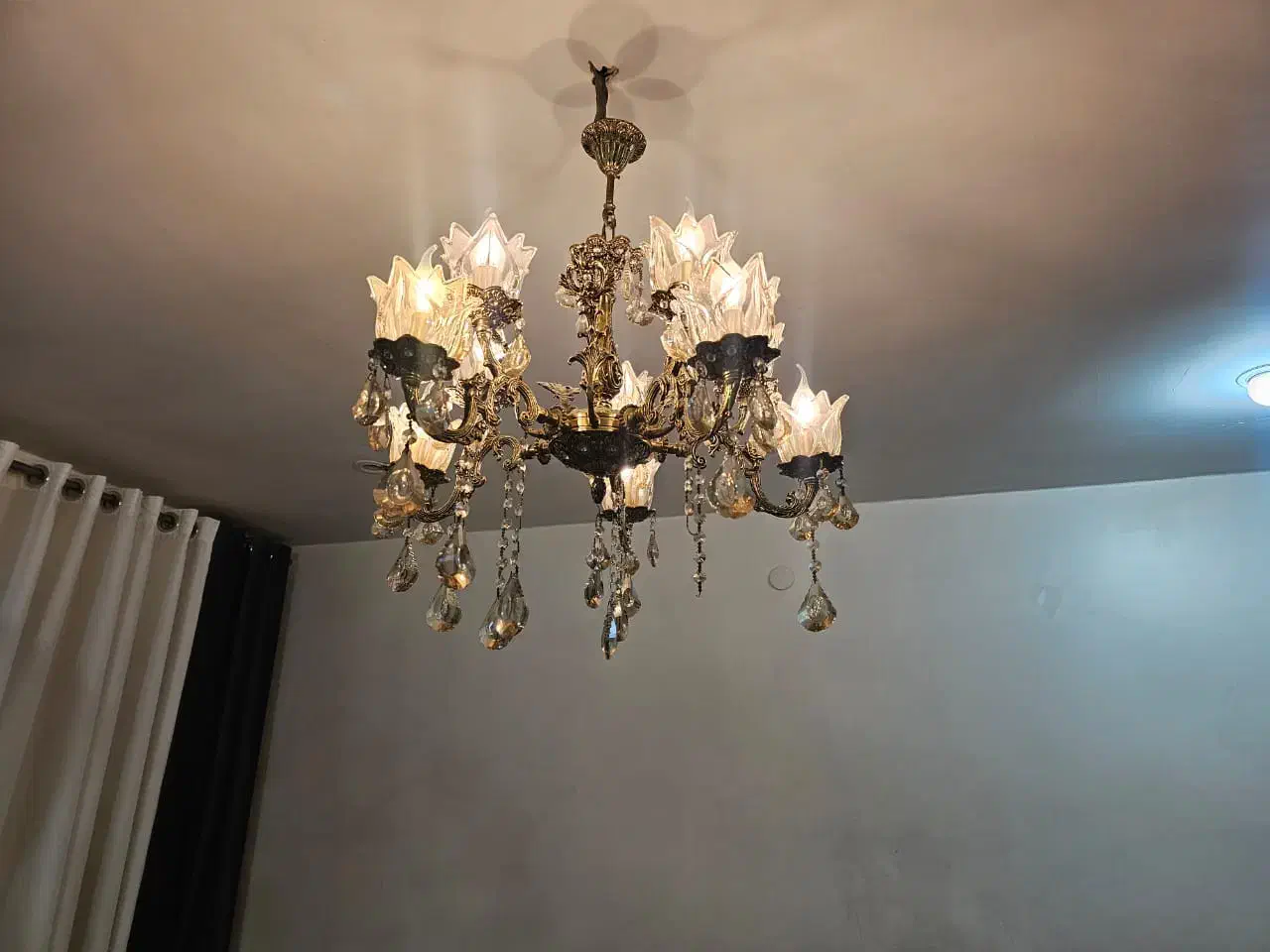 لوستر چشمه نور ۵ شاخه ۱۰ شعله|لوستر و چراغ آویز|اهواز, کیانپارس |دیوار