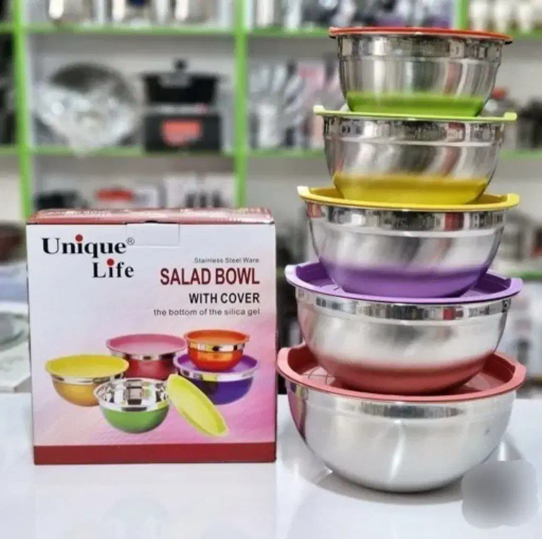 لگن استیل درب دار ۵تیکه با در|ظروف پختوپز|گرگان, |دیوار