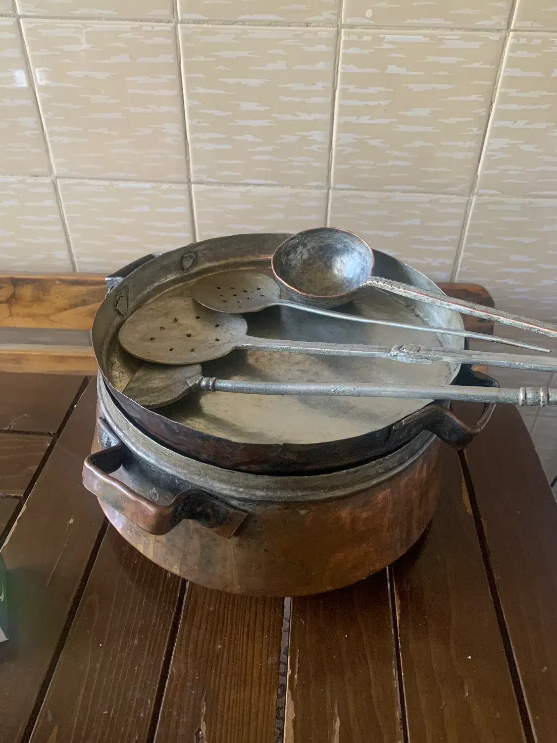 دیگ مسی انتیک|کلکسیون اشیاء عتیقه|تهران, شهرک امید|دیوار