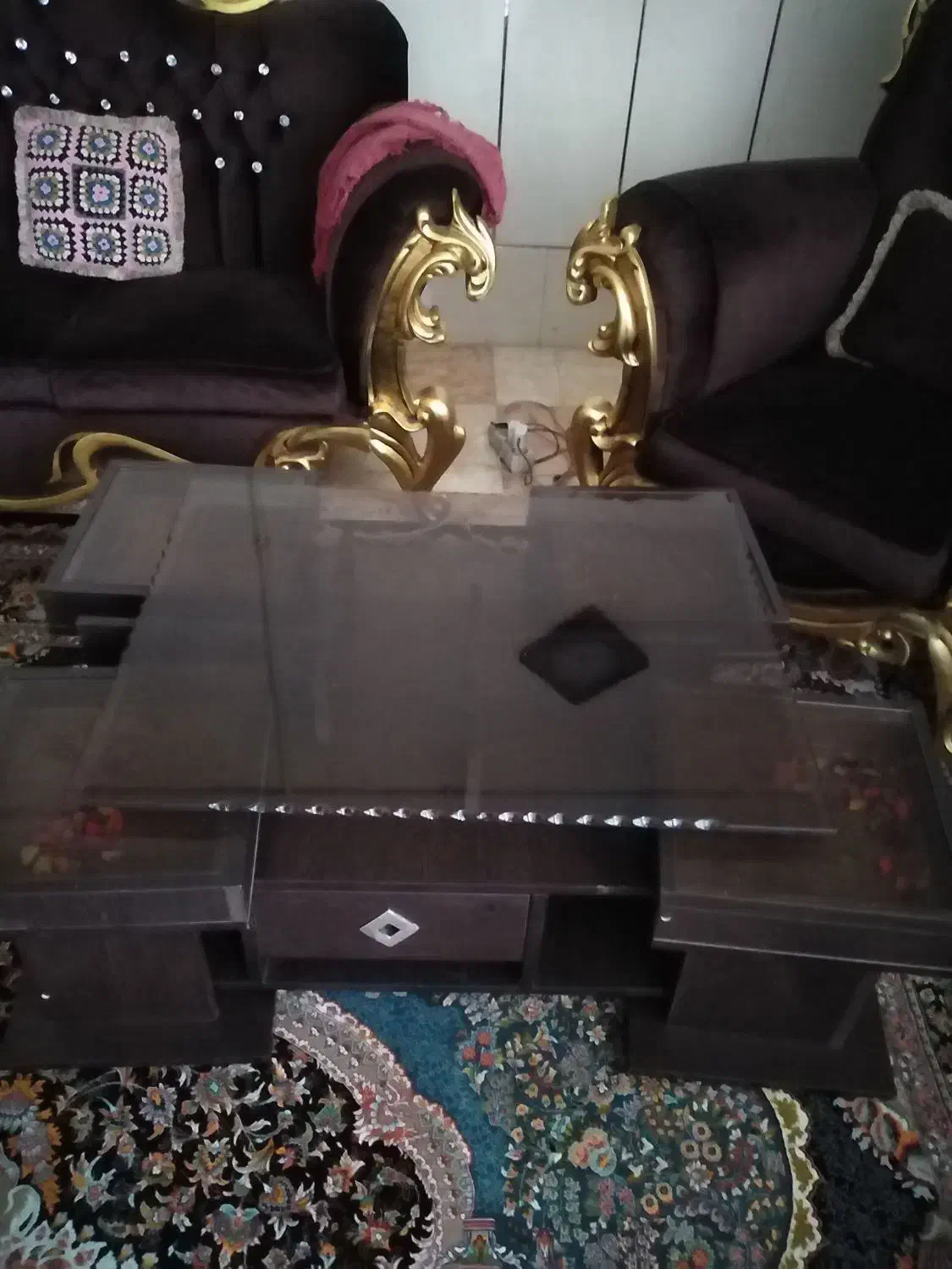 مبل سلطنتی 7 نفره با جلو مبلی|مبلمان خانگی و میز عسلی|سیرجان, |دیوار