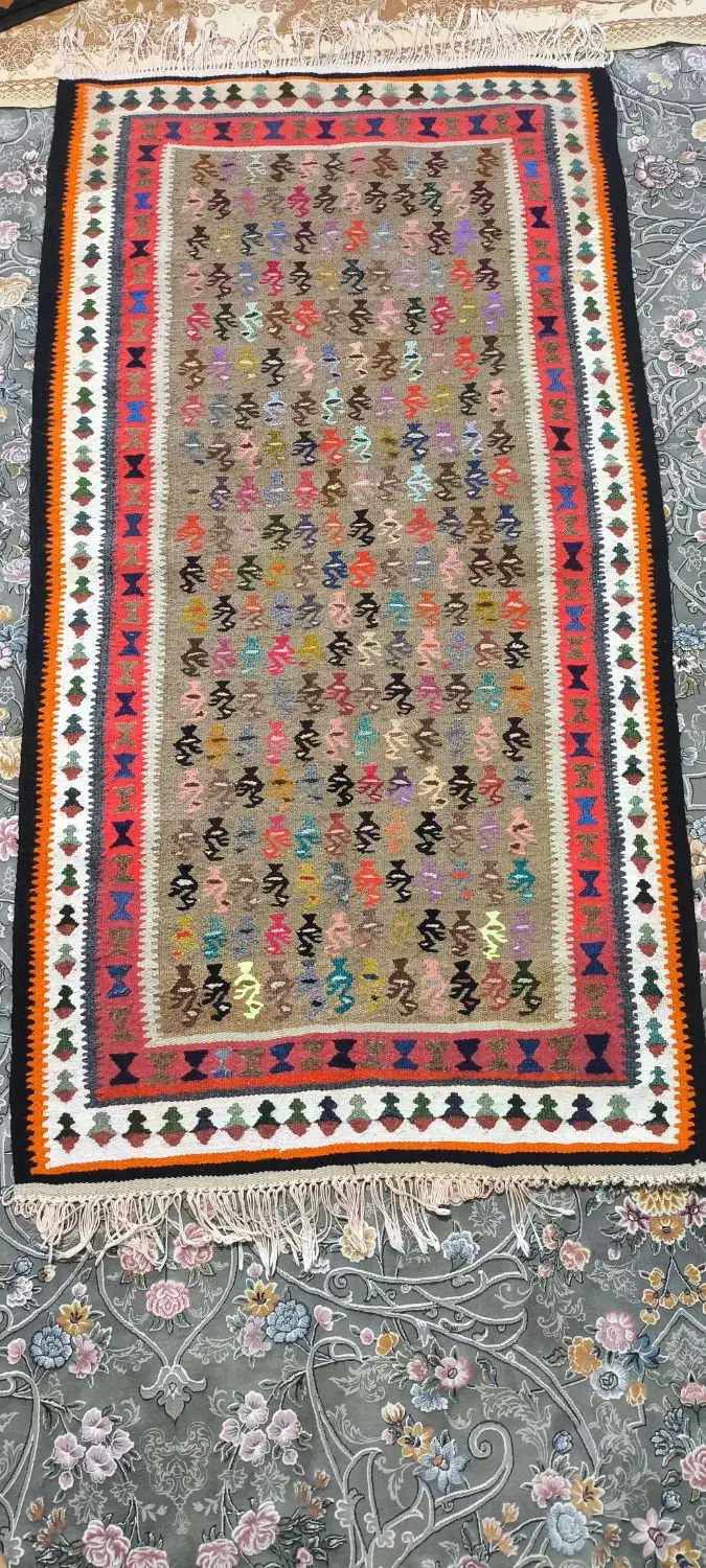 گلیم دستباف|گلیم، جاجیم، گبه|کرمانشاه, |دیوار