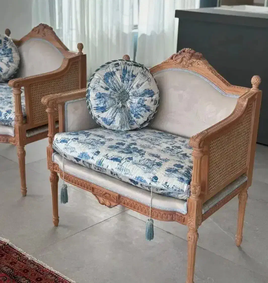 مبل کلاسیک مدل کاجی حصیری|مبلمان خانگی و میز عسلی|چهاردانگه (تهران), |دیوار