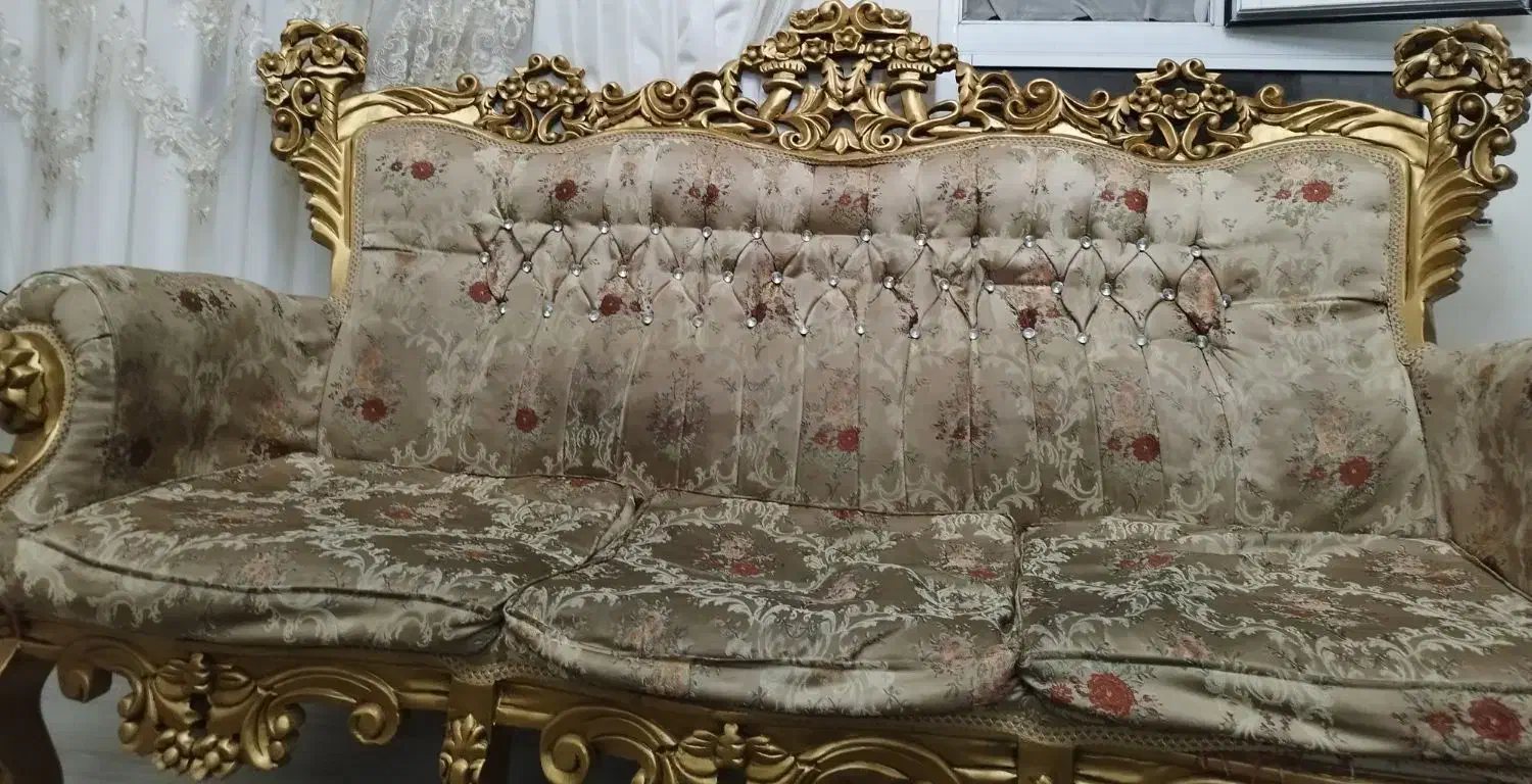 مبل ۹نفره سلطنتی|مبلمان خانگی و میز عسلی|شوط, |دیوار