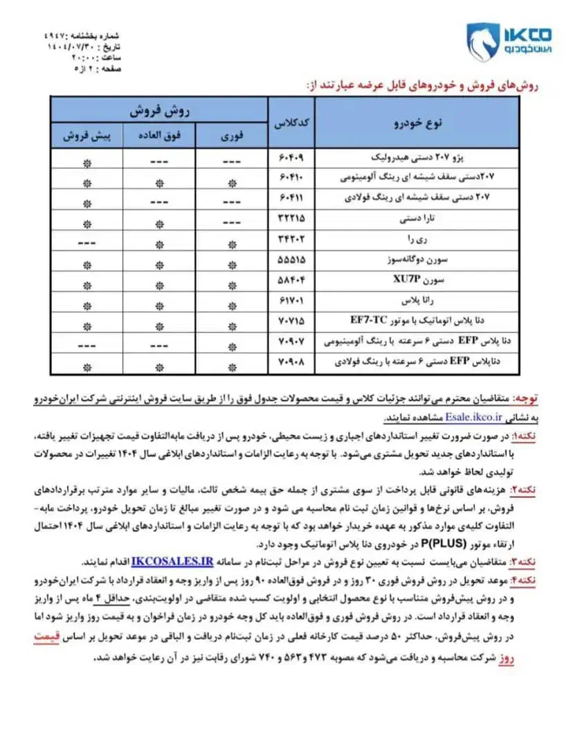 ثبتنام ایرانخودرو|خودرو سواری و وانت|لالی, |دیوار