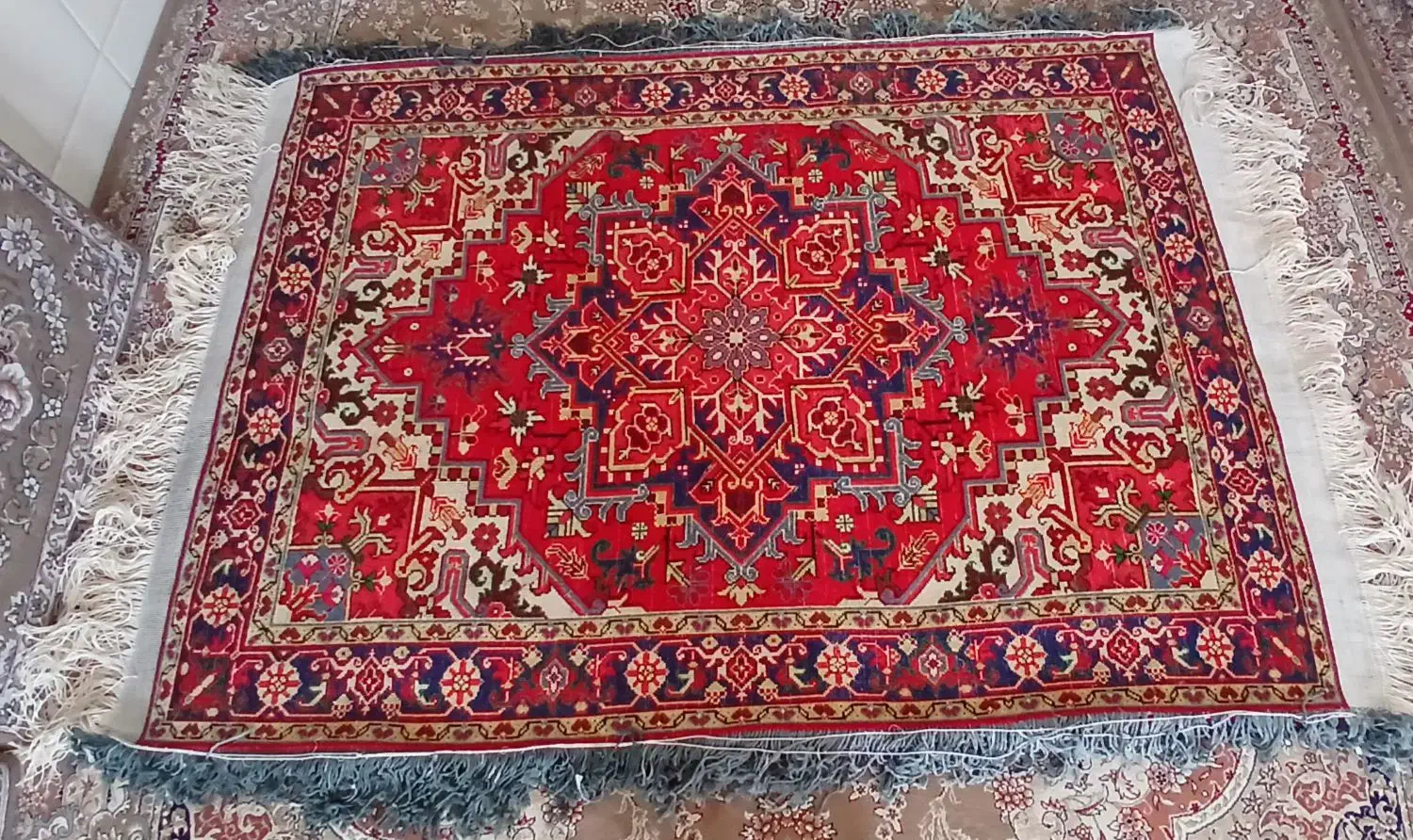 فرش قالیچه پشمی طرح هریس تاجری تبریز نو|فرش|قم, تعویض پلاک|دیوار