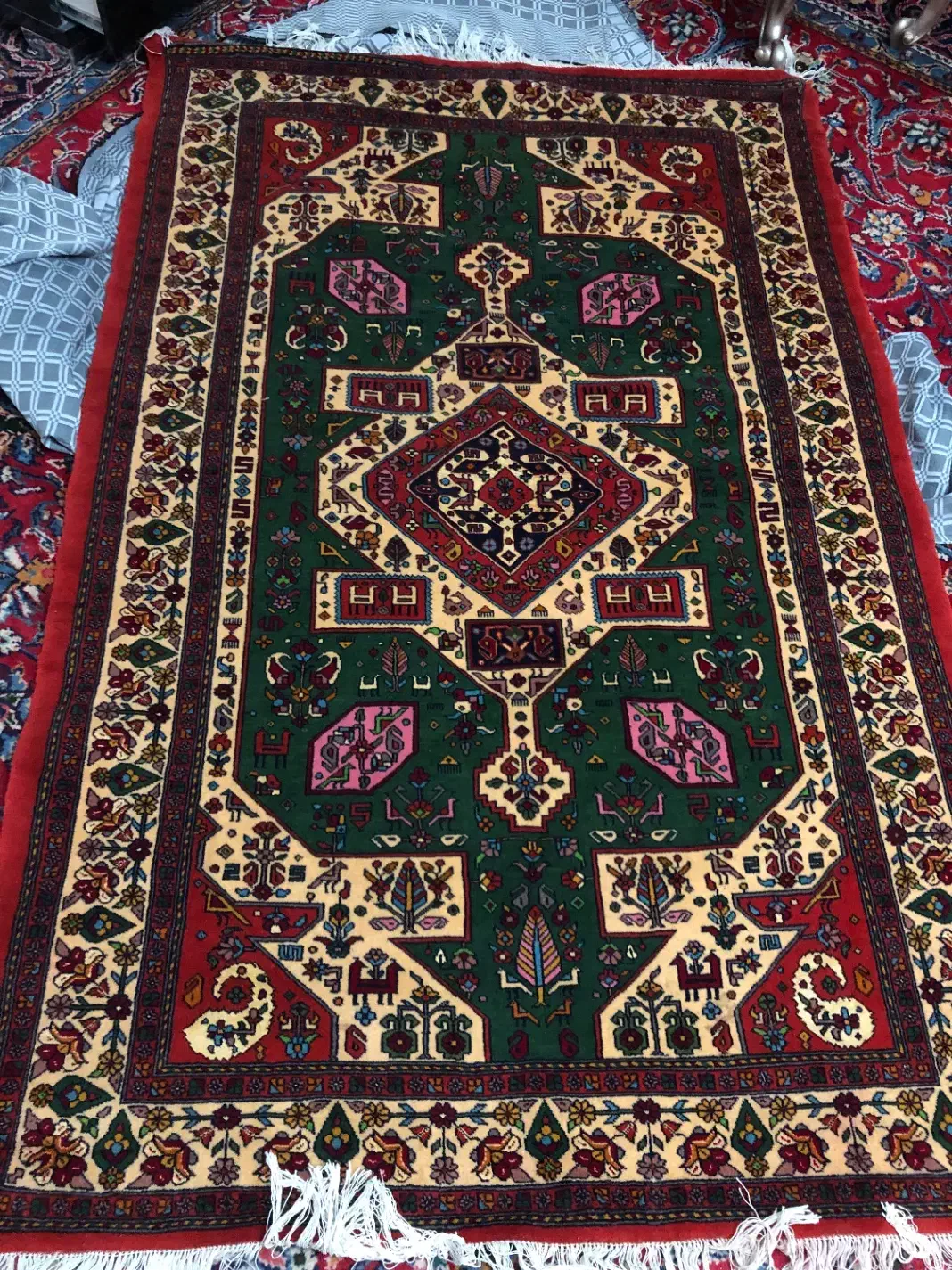 قالیچه ابریشم کار|فرش|همدان, |دیوار