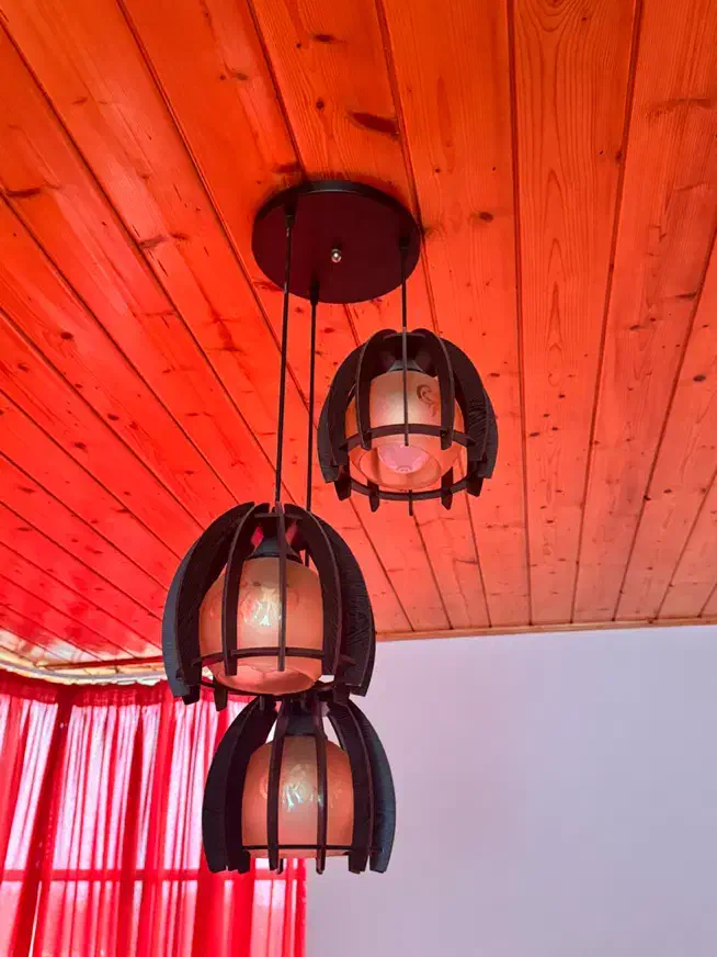 لوستر چوبی|لوستر و چراغ آویز|نوشهر, |دیوار