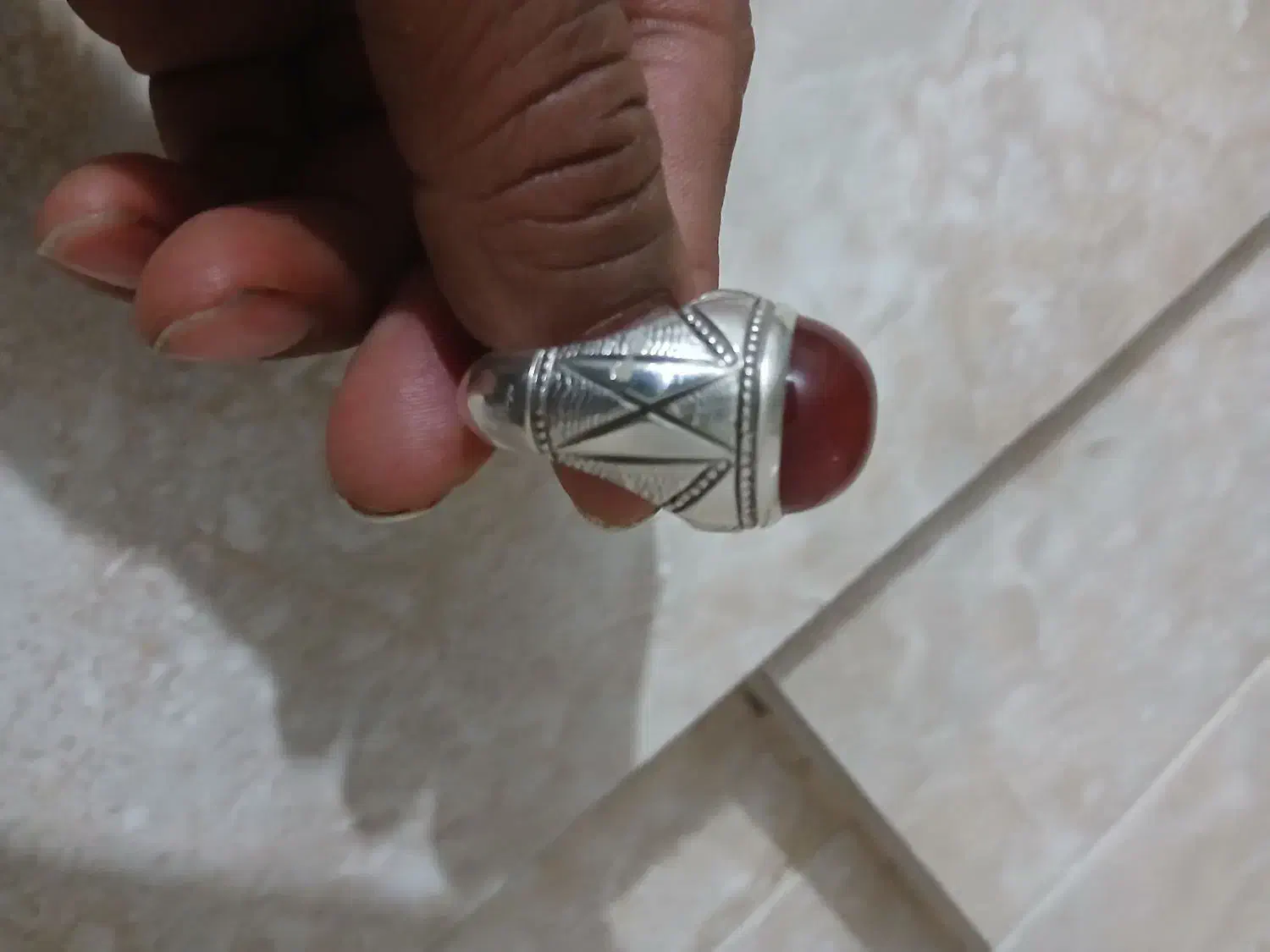 انگشتر‌نقره سنگ ‌عقیق‌رکاب‌ری‌احمد‌یک|جواهرات|پاکدشت, خاتون آباد|دیوار