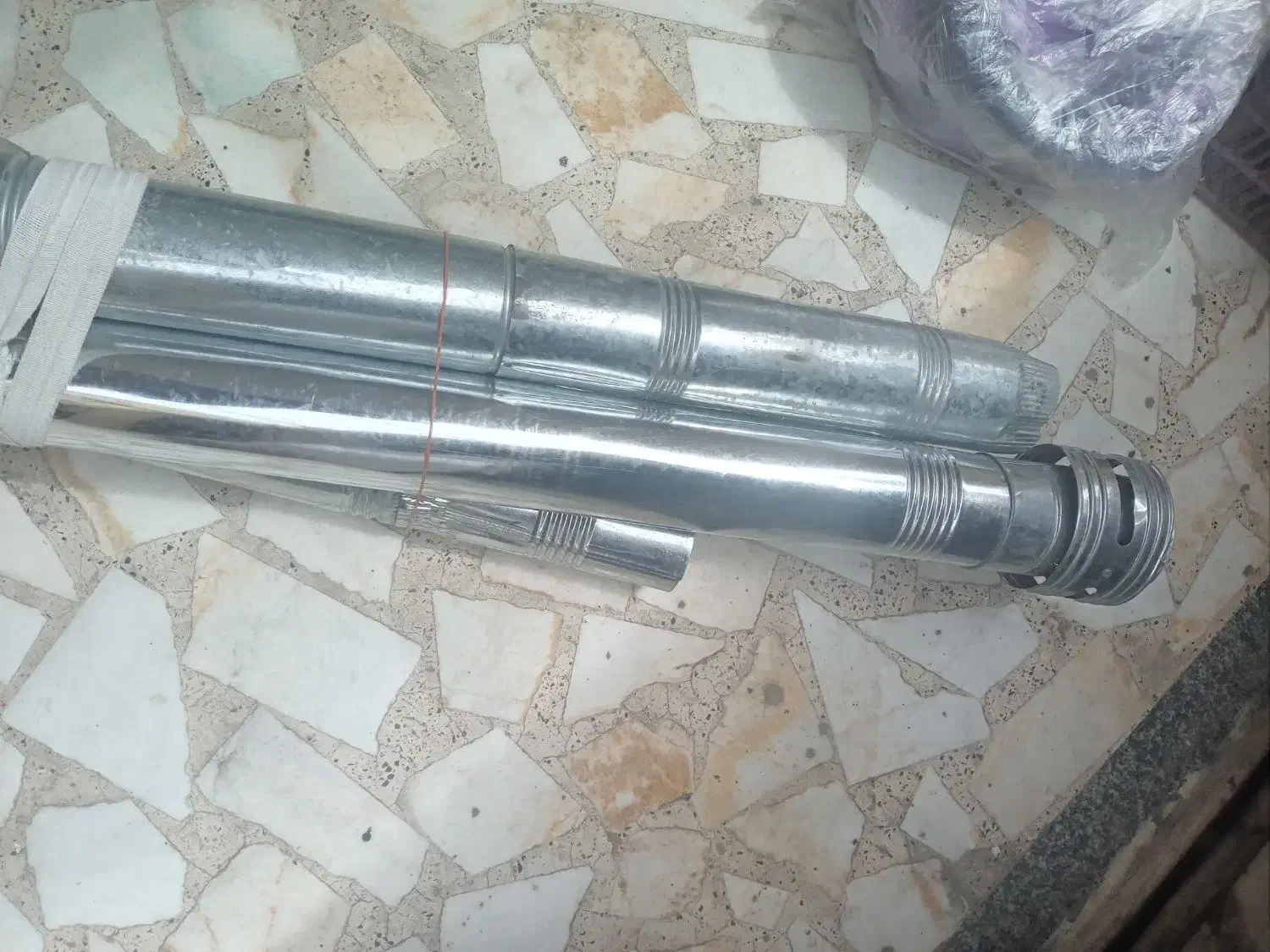 لوله استیل بخاری در حد نو|بخاری، هیتر، شومینه|ماهدشت, |دیوار