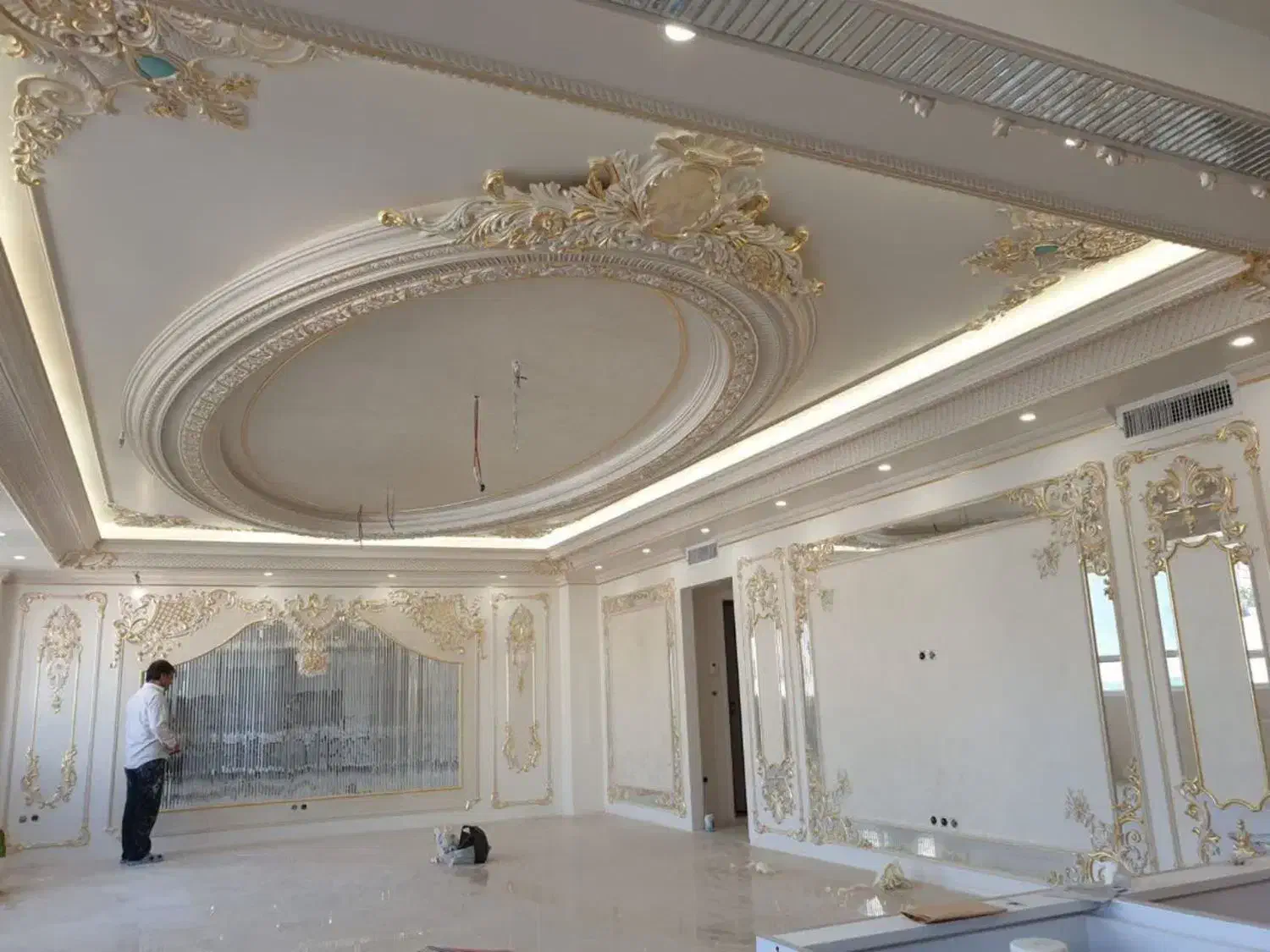 کاغذدیواری رنگکاری و نقاشی ساختمان کناف|خدمات پیشه و مهارت|قم, باجک دو|دیوار