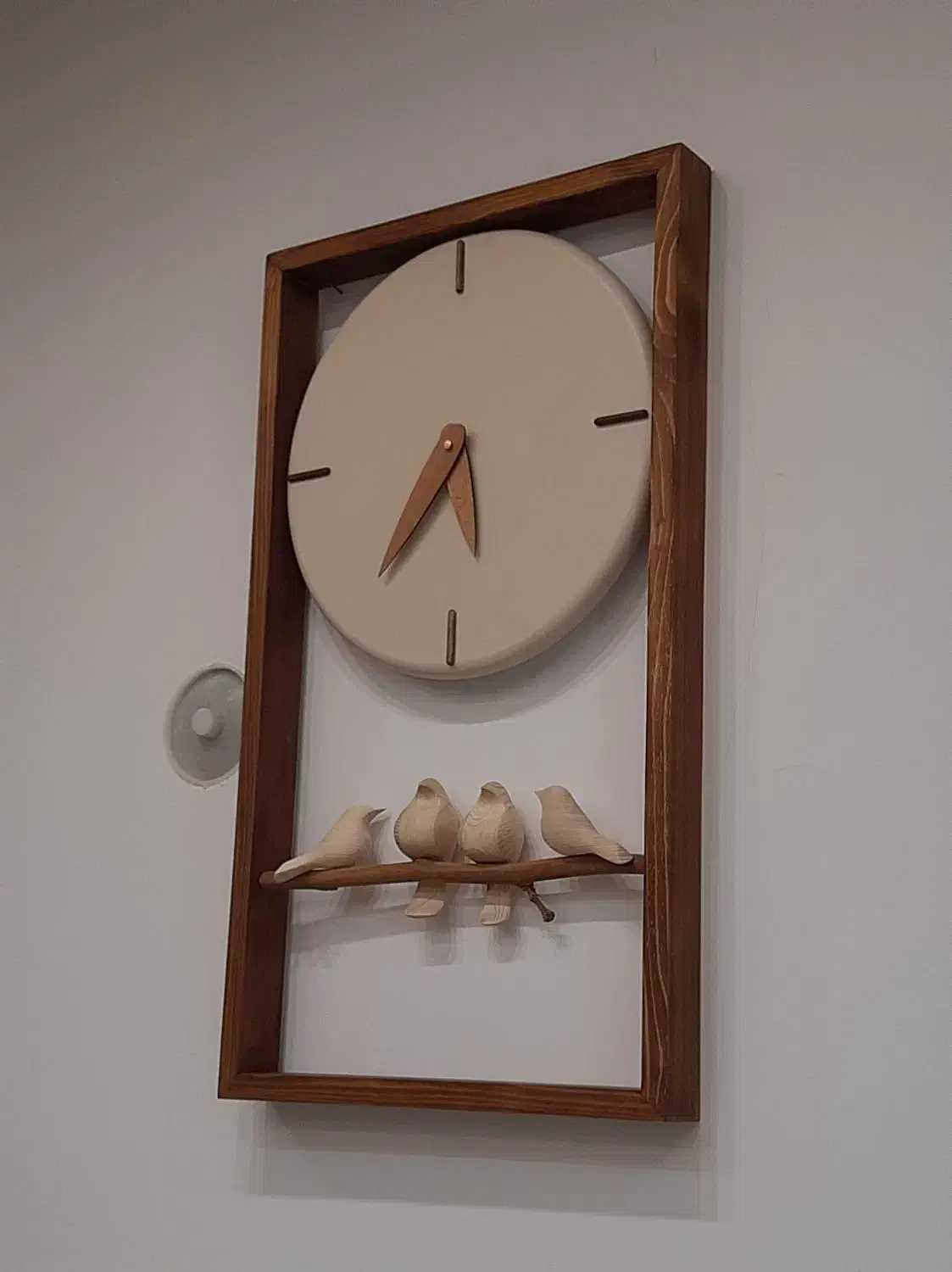 ساعت دیواری چوبی طرح گنجشک|ساعت دیواری و تزئینی|هشتگرد, هشتگرد قدیم|دیوار