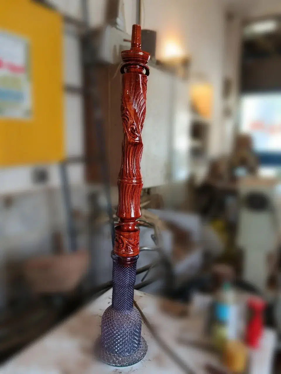 ساخت قلیان چوبی عناب و کهور|صنایع دستی و سایر لوازم تزئینی|قزوین, |دیوار