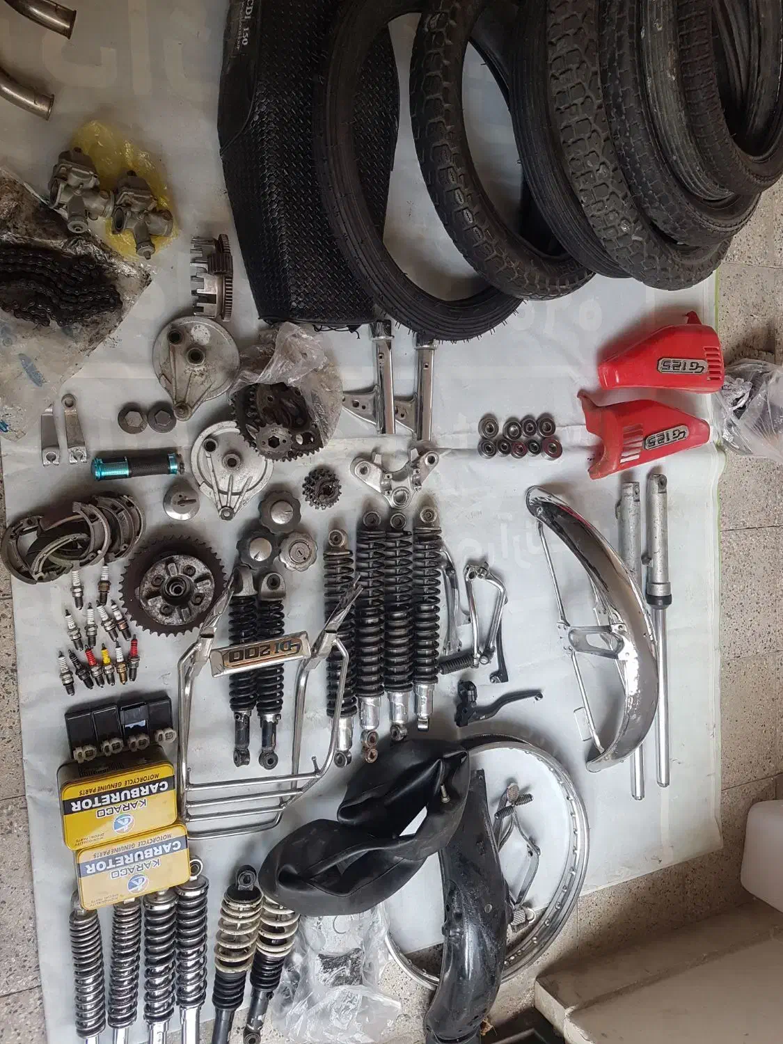 لوازم موتور هندا ۱۲۵و ۷۰ و تریل|قطعات یدکی و لوازم جانبی|اردبیل, |دیوار