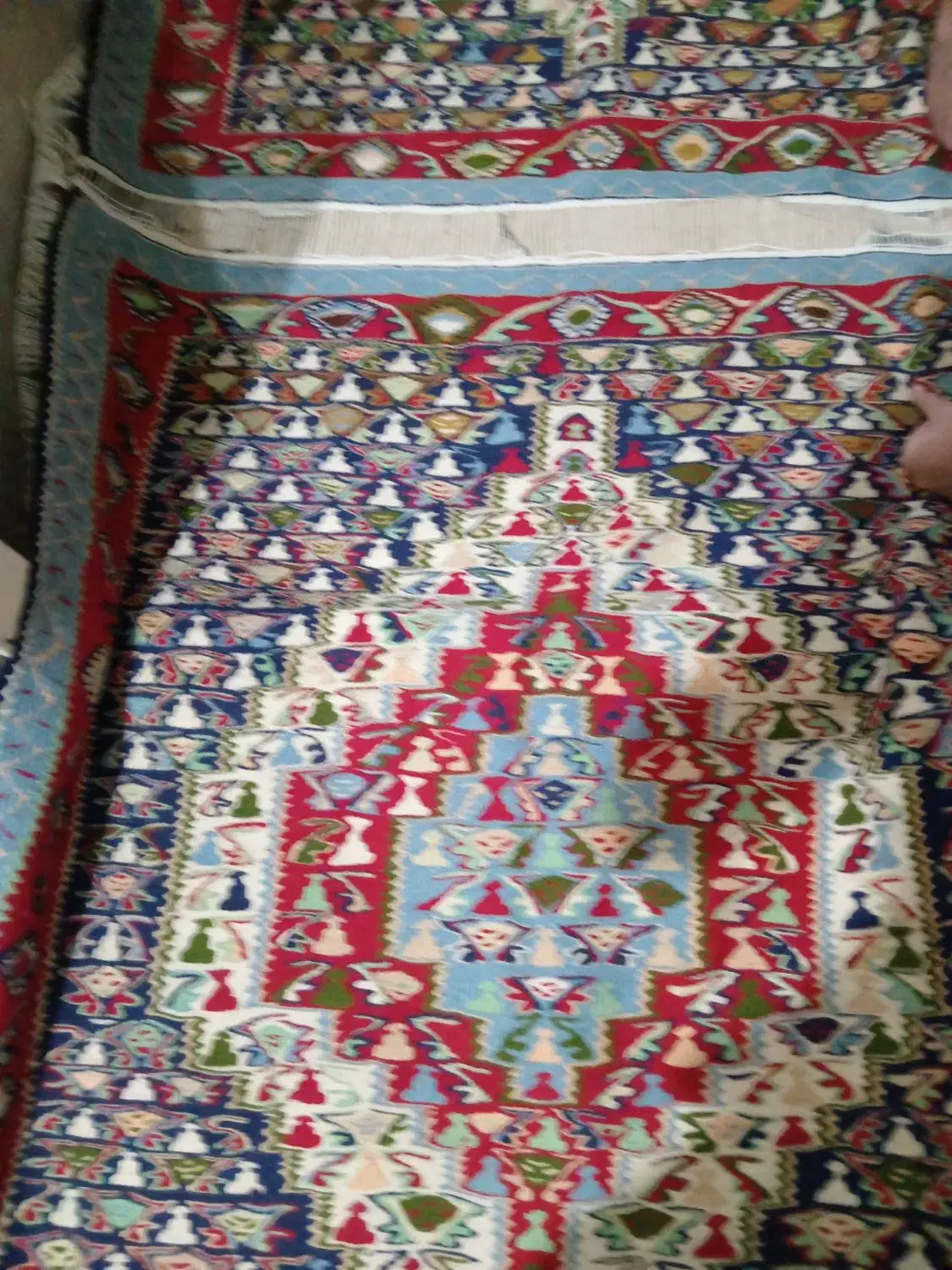 فروش گلیم دستباف پشم زرعی دوقلو نو|گلیم، جاجیم، گبه|صباشهر, |دیوار